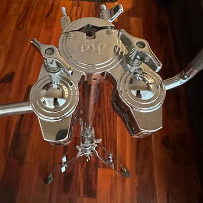 DW DWCP9900 9000 Series Heavy Duty Double-Braced Dual Tom Stand 2010s - Chrome image 2