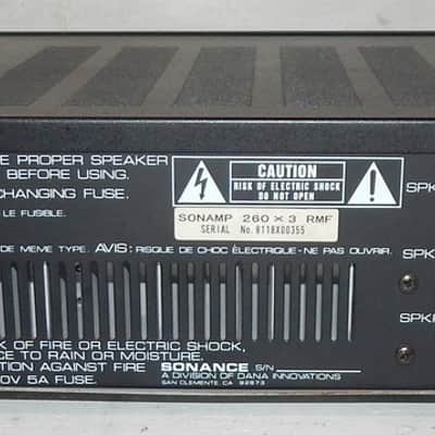 Sonance Sonamp 260 x 3 RMF power amplifier with built in 3 pair output speaker selector image 4