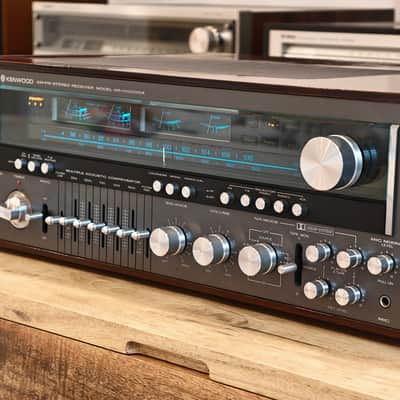 Kenwood KR-11000GX Receiver Pro Serviced 120 WPC Custom Rosewood Burl Case, LEDs image 12