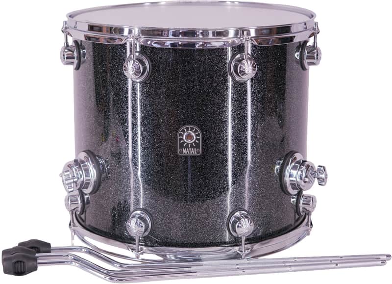 Natal Birch Fusion X 16" x 14" Floor Tom - Black Metallic image 1