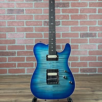 Schecter USA Custom Shop PT Custom HH Electric Guitar - Trans Sky Blue (New-Old Stock) image 1