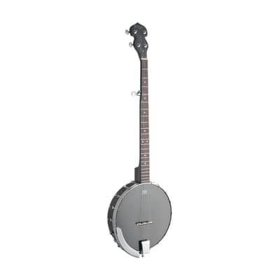 Stagg 5-String Open Back Banjo with 18 Brackets and Matte Black Finish image 3