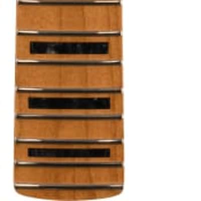 Fender Roasted Jazzmaster Neck, Block Inlays, 22 Medium Jumbo Frets, 9.5 inch Radius, Maple Modern C Shape image 6