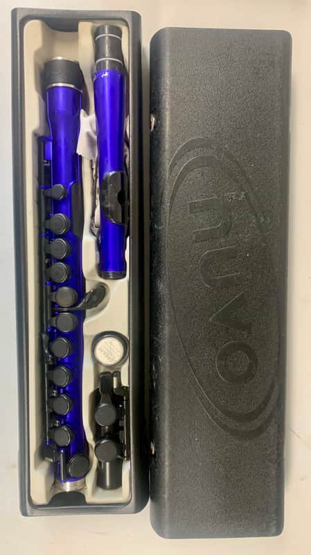 Nuvo Flute 2.0 Metallic blue with hard case image 1