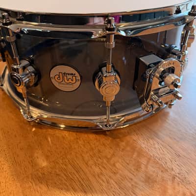 DW Design Series Acrylic 6.5x14" Snare Drum- Smoke Glass image 2