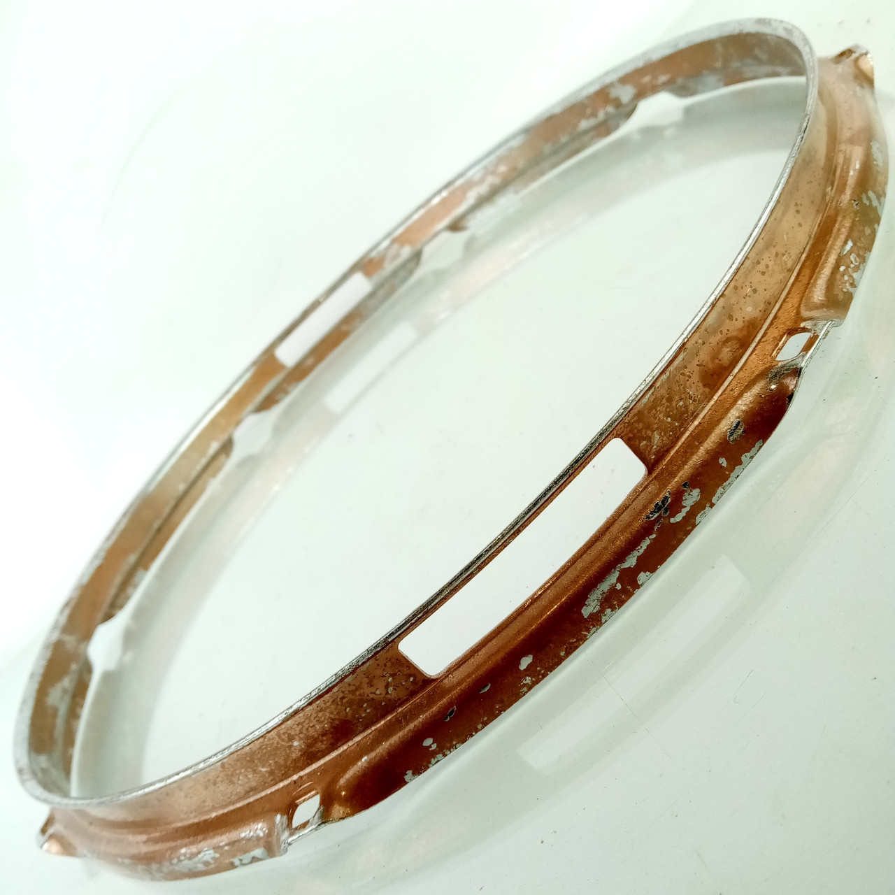 Ludwig 13" 8-Lug 1.6mm Resonant Copper Paint Snare Drum Side Rim/Hoop Vintage80s — main photograph