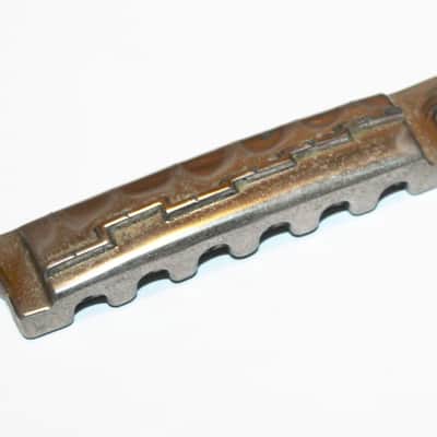 Gibson 1962 Compensated Wrap Around Tailpiece Lightning Bolt Comp Nickel 1963 1964 1960's image 5