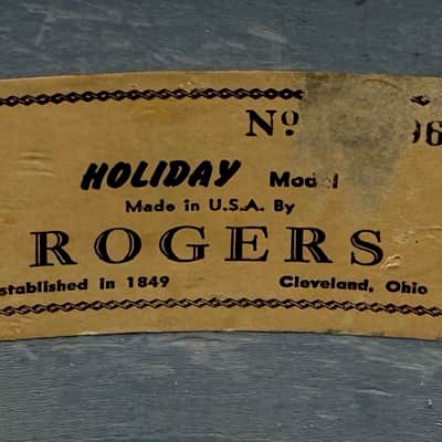 Vintage Rogers 1960's Holiday Series 14x20  Bass Drum - White Marine Pearl image 16