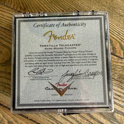 EXCELLENT Fender Custom Shop Limited Edition Josefina Hand Wound Tomatillo Telecaster Pickups image 1