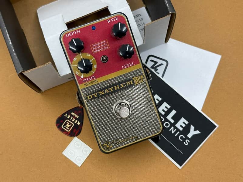 Keeley DynaTrem Dynamic Tremolo 2015 - Present - Silver / Red Graphic image 1