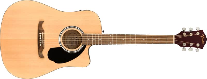 Fender FA-125CE Acoustic Guitar Walnut Fingerboard, Natural image 1