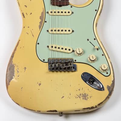 Fender CUSTOM SHOP STRATOCASTER 59 HEAVY RELIC RW V / TODD KRAUSE 2020 - Vintage White Heavy Relic image 8