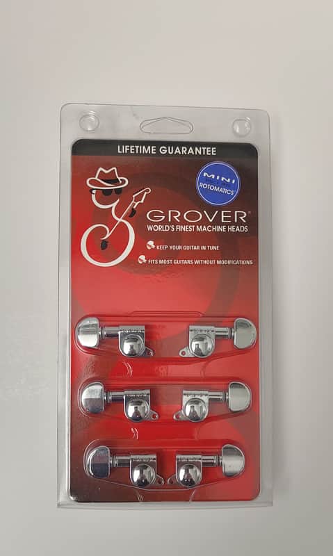 Grover NOS Mini Rotomatic 3+3 Tuning Machines- 205C - Chrome image 1