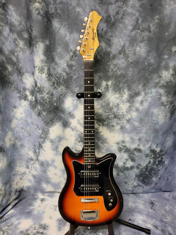 Vintage 1990 Harmony Since 1892 Model 303.1400 Dual Pickup Pro Setup Korea Gigbag image 1