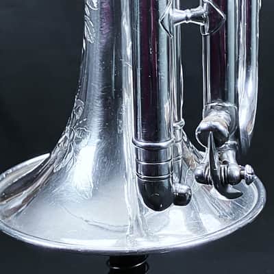 BOOSEY & Co. SOLBRON CLASS A CORNET SILVER PLATED 1911-1916 - S image 17