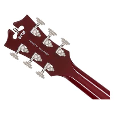 D'Angelico Premier SS Semi-Hollow Electric Guitar - Burnt Red Bild 5