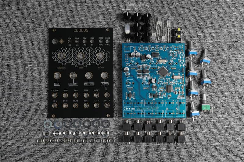 Clouds Eurorack Synth Mutable Instruments Clone Module DIY Kit: PCB, Black/Gold Panel, Components image 1