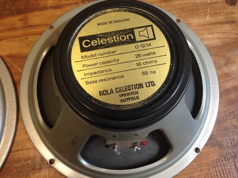 Celestion G12M T1871 Black Back Kurt Mueller cones 1976 Blackback