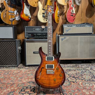 PRS SE Custom 24 Semi-Hollow Piezo 2025 - Present - Orange Tiger Smokeburst image 5
