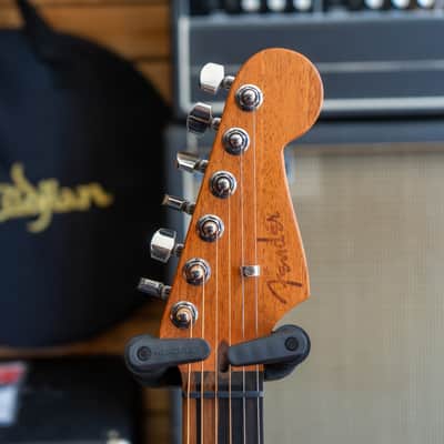 Fender American Acoustasonic Jazzmaster All-Mahogany Acoustic/Electric Guitar in Bourbon Burst with Hard Case - (Pre-Owned) image 3