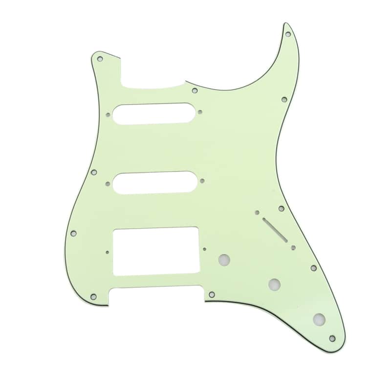 Brio 11 Hole HSS Strat® Pickguard for Fender US/Mex Standard Stratocaster Style Mint Green 3 ply image 1