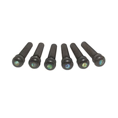 Taylor 7251 Bridge Pin Set - Ebony/Abalone Dot image 1