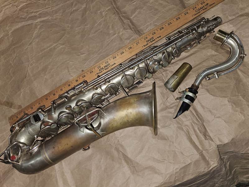 Vintage Buescher True Tone Silver C-Melody Saxophone, Good Condition image 1