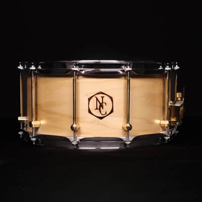 Noble & Cooley 14" x 7 Solid Tulip Shell Snare Drum, Natural Oil, Brass Hardware - USED image 1