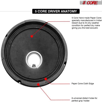 5Core 8" Inch Replacement  Guitar Speaker for Guitar Amplifier Universal 40W 4 Ohm Black SP 872 GTR image 5
