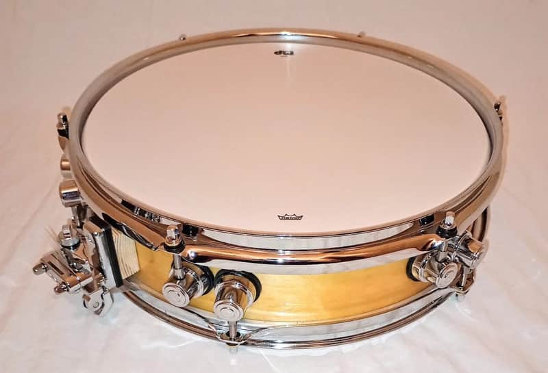DW CUSTOM 13" BIRCH PICCOLO SNARE DRUM (SEE VIDEO)-NAT LACQR-FREE SHIP TO C-USA! image 1