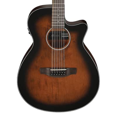 Used Ibanez AEG5012DVH AEG 12-String A/E Guitar - Dark Violin Sunburst image 1
