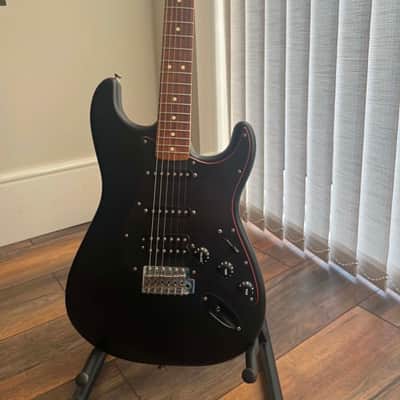 Fender Special Edition Noir Stratocaster HSS with Matching Headstock, Pau Ferro Fretboard 2017 - Satin Black - With Deluxe Tweed Case image 3