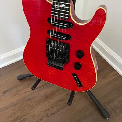 Hamer USA TLE Custom 1986 Red Boomerang Inlays Electric Guitar Tele Style image 5