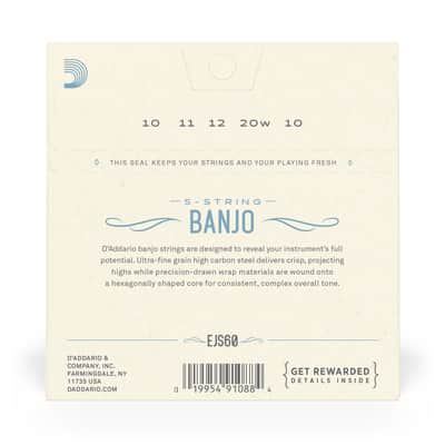 D'addario EJS60 Banjo Stainless SteElectric Light image 2