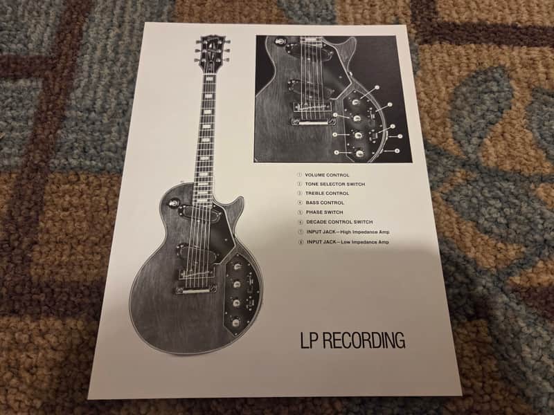 Vintage 1978 Gibson Les Paul Recording Control Layout Spec. Sheet! Rare, Original Case Candy, Paperwork! image 1