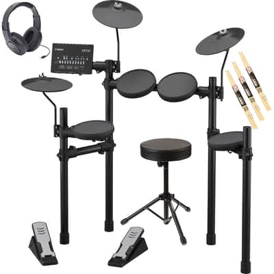 Yamaha DTX402K Electronic Drum Kit w/ FREE Drum Throne, Headphones & Drum Sticks image 1