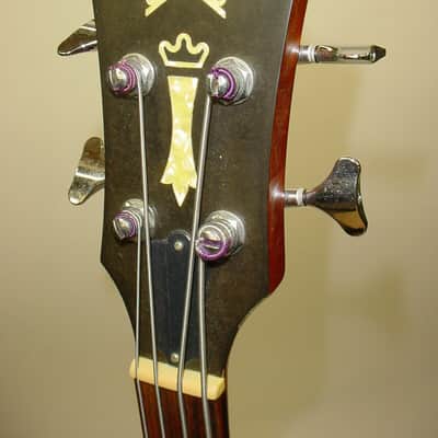 Guild B4CE Left-Handed Acoustic Electric Bass Guitar Vintage 90's LEFTY B4CE-AMB image 9