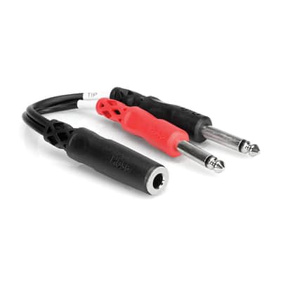 Hosa YPP136 YPP-136 1/4" TRS Female to Dual 1/4" TS - 6"