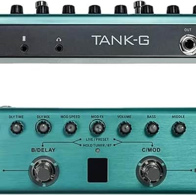 TANK-G Multi-effects Guitar Pedal, 36 Presets, Rechargeable Battery, Delay, Reverb, Modulation, Preamp, Darkgreen image 9