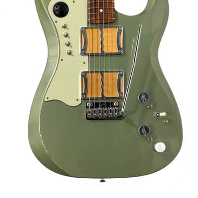 Fiam Mirari 2022 Aged Pinecrest Green over Gold ‘by past Ronin luthier Izzy Lugo’ OG Redwood body NEW (Authorized Dealer) image 5