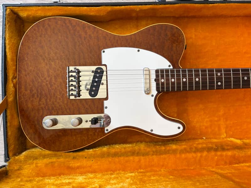 1980s Tokai Breezysound TTE60 Custom Telecaster Burled Tortoiseshell Mahogany Top Hard Case Japan Vintage image 1