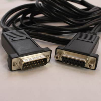 Casio PC MIDI Cable for Musical Keyboards Cable Dual 5 Pin XLR Male to 15 Pin Male & 15 Pin Female image 2