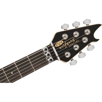 EVH Wolfgang Special Striped Series Guitar w/ Ebony Fingerboard and Gig Bag - Black and White image 6