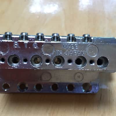 Vintage Solid-Copper Strat Style 6 Screw Synchronized Tremolo Bridge made by Tokai S.T.C. image 4