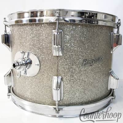 *Rogers 13x9"Silver Sparkle Tom Drum Vintage Powertone Fullerton Swivomatic USA* image 4