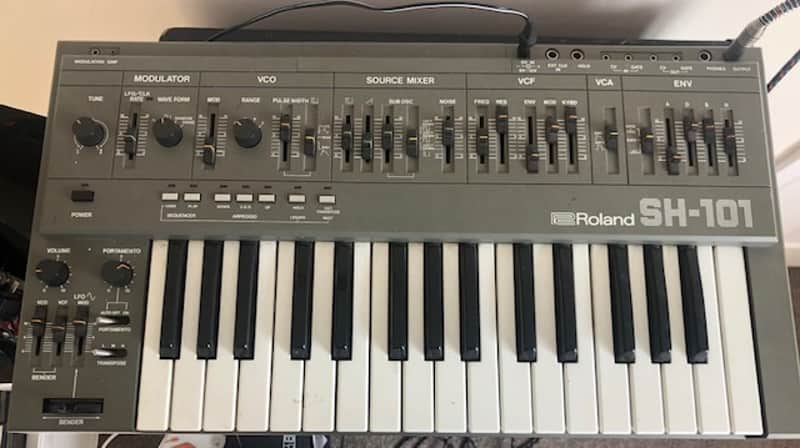Roland SH-101 32-Key Monophonic Synthesizer 1982 - 1986 - Gray image 1