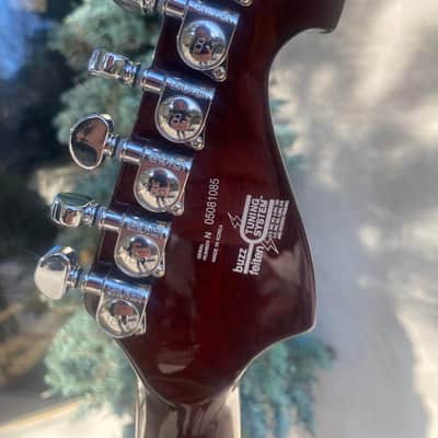 2008 Washburn X-Pro 50 Q Left-Handed Red Quilt Top with Softshell Case image 5