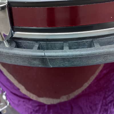 Peavey bass drum Radial PRO 501 22" * strong loud tone * double-braced hardware * fine wine red metallic finish*rare/hard to find... image 8