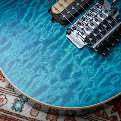 ERNIE BALL USA Music Man Axis HH Floyd "Blue Quilt" (1996) (SOLD) image 10