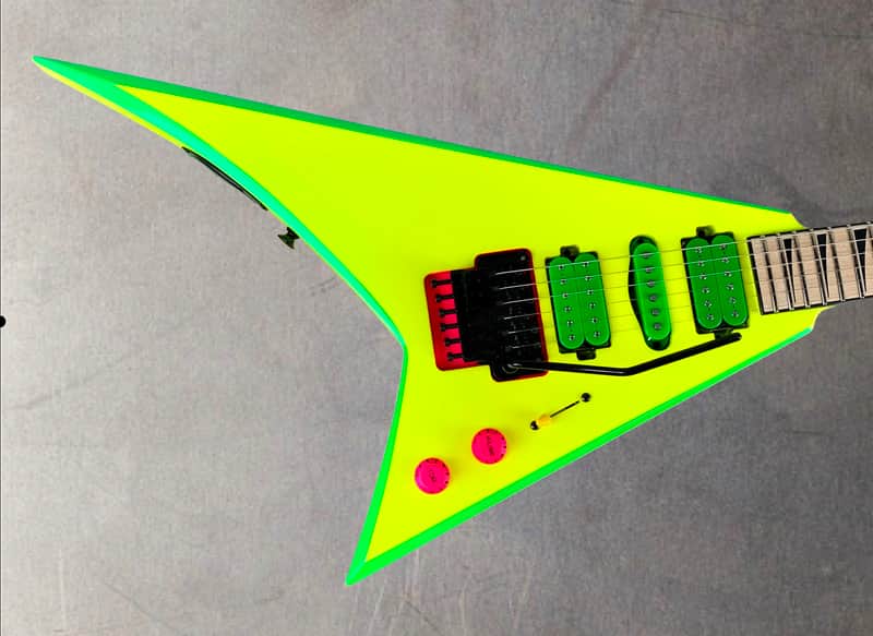 USA Jackson Custom Shop "Jewel" RHOADS HSH | neon yellow / green bevel image 1